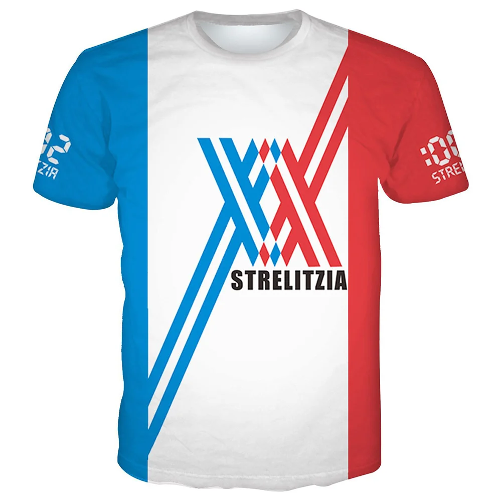 

Darling In The Franxx T Shirts Short Sleeves Anime Tees clothing Pure Normal T-Shirts