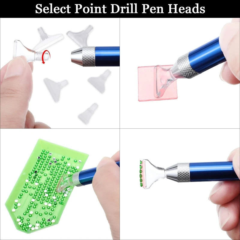 

56 Pieces Diamond Painting Tools Set, Including LED Diamond Painting Drill Pen for Diamond Painting DIY Supplies