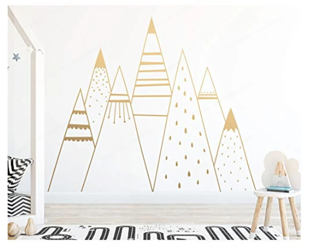 

Виниловая настенная виниловая стена YOYOYU для детской комнаты, настенная виниловая стена, Скандинавская Гора, виниловая настенная наклейка д...