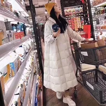 Хепберн ветер-Южная Корея Dongdaemun одеяло большой подол длинный над-колено вниз куртка талия обнимает осень и зима теплое пальто F