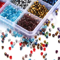 3000pcs4mm charm crystal bicone loose faceted spacer glass seed rondelle beads for necklace bracelet earrings jewelry making