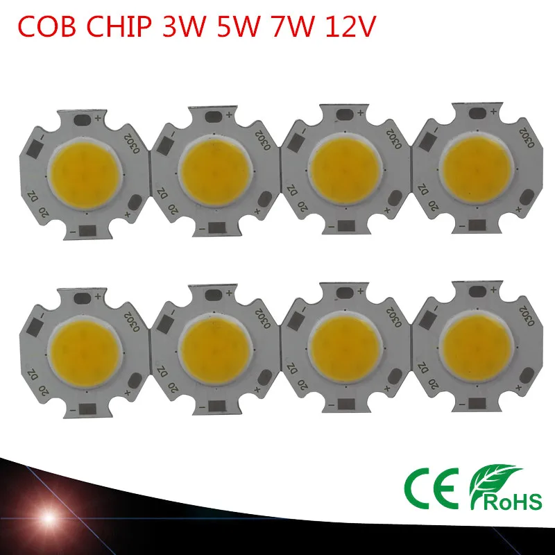 Круглый светодиодный светильник COB 10x3W 5W 7W чип источник на материнской плате