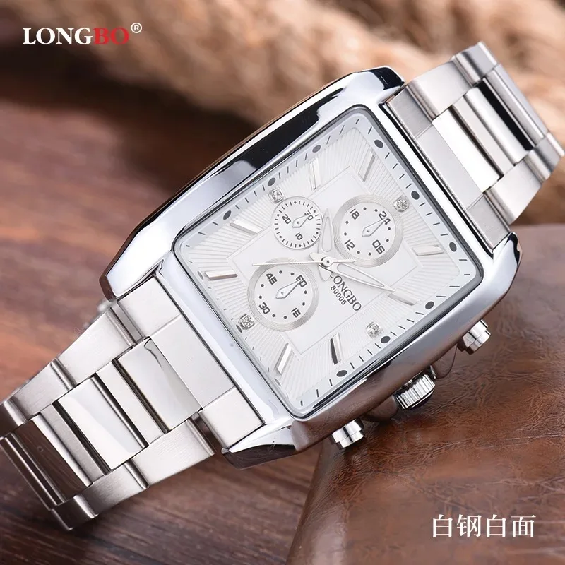 

LONGBO fine steel Business Series Deluxe Watch Multifunctional Sports Luminous Waterproof Sapphire Crown quartz Men's Watch