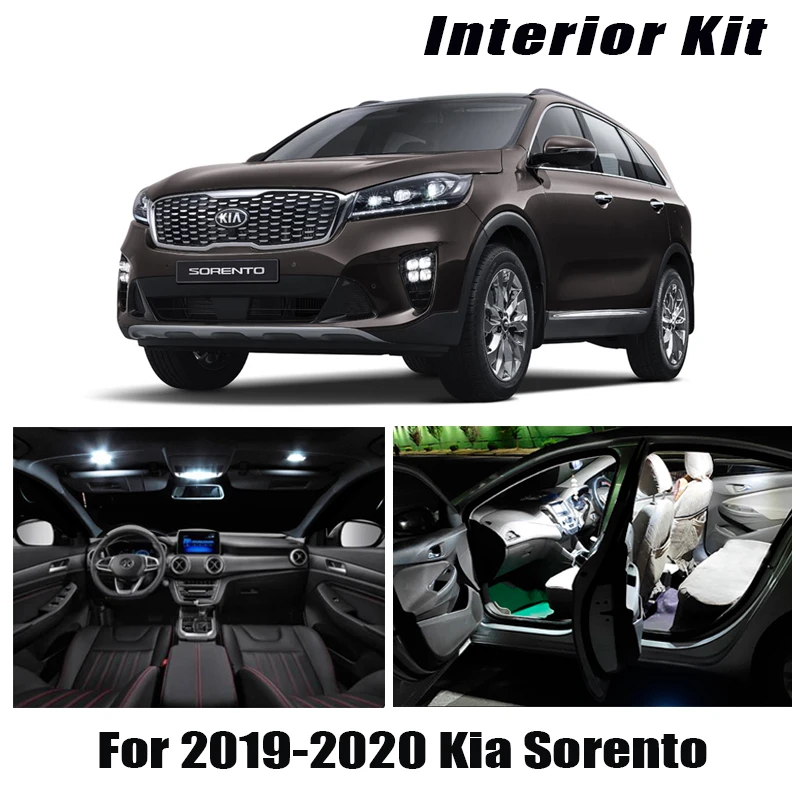 Комплект светодиодного освещения для салона Kia Sorento 2019 2020 без ошибок 7x|Сигнальная