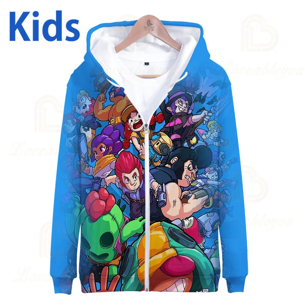 Детские толстовки с капюшоном на молнии Leon Spike толстовка 3D принтом для стрельбы