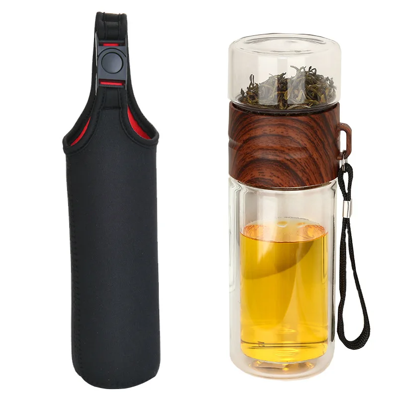

Tea Infuser Filter Double Wall Glass Sport Water Tumbler Portable High-temperature Transparent Water Cup Office Cup 35