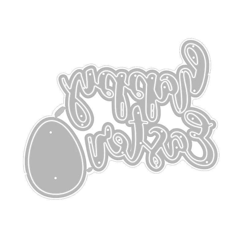 

2020 New Happy Easter Eggs English Word Metal Cutting Dies Cut Craft For DIY Scrapbooking Card Paper Photo Album Making no stamp