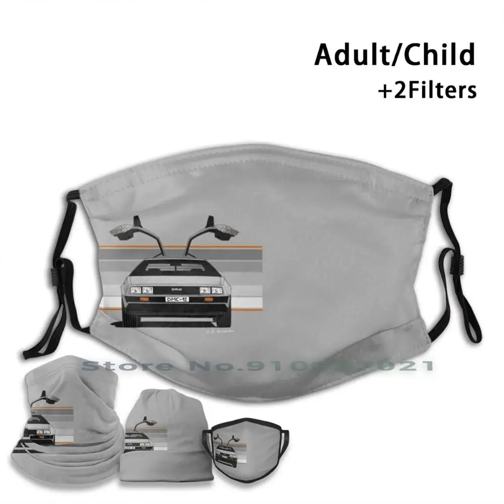 

 Цветная многоразовая маска для лица Pm2.5 с принтом в минималистском стиле, для детей и взрослых, мой Dmc 12, рисунок с передним видом