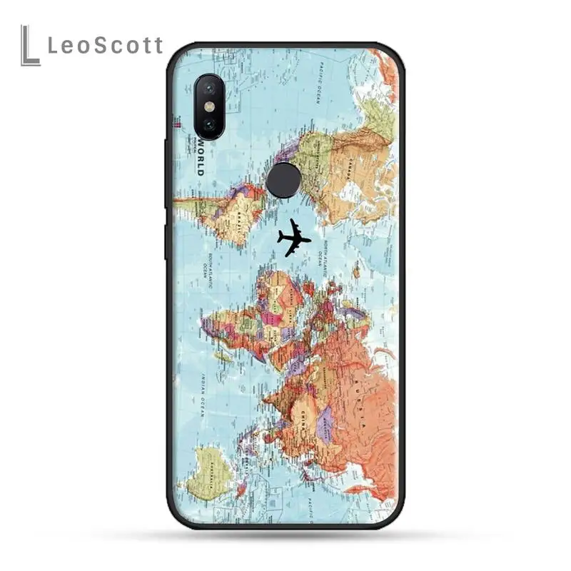 

world map Phone Case For xiaomi Redmi 5 5A plus 7A 8 note 2 3 4 5 5A 6 7 GO K20 A2