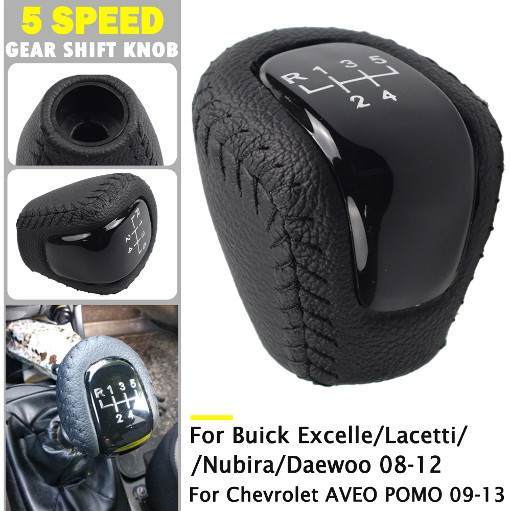 

5 Speed Car ABS Gear Shift Knob MT Shifter Head Ball Pen For Buick Nubira 2008-2012 Car Accessories