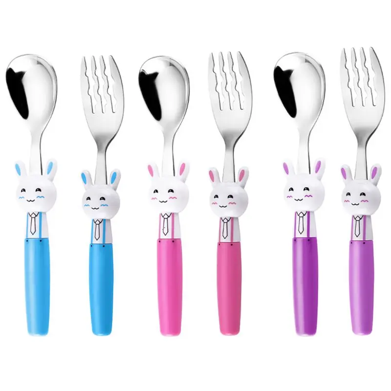 Детские Ложки из нержавеющей стали 304 детская посуда для кормления милый