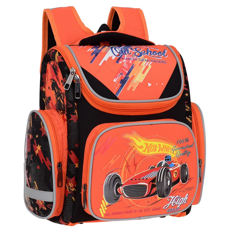 2023 Children School Bags Boys Girls Waterproof Orthopedic cartoon car school Backpack schoolbags kids Satchel Mochila escolar