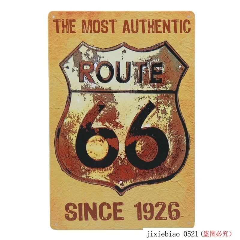 Американские винтажные металлические оловянные знаки Route 66 номерной знак для