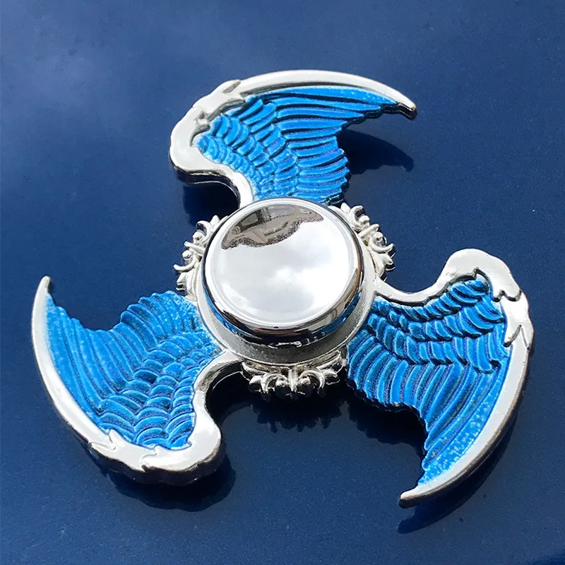 

Zinc Alloy Fidget Spinner Metal Tri Fidget Hand Spinner Finger Focus Toy Smooth Electroplate Hybrid Bearing Toys For Kids Gift