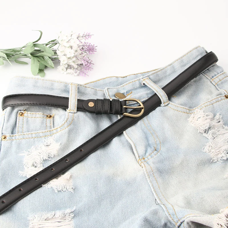Ретро Модный женский ремень черный кожзаменитель пряжка ковбойские штаны