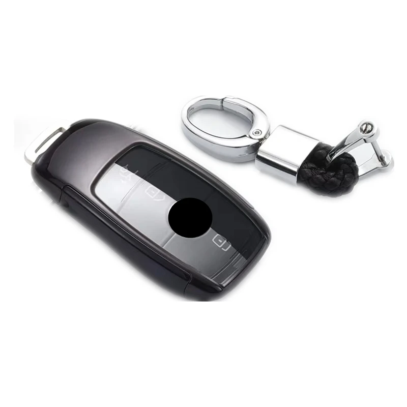 black with keychain ТПУ чехол для ключа автомобиля, защитный чехол, мягкий чехол для Mercedes Benz E Class W213 S class, аксессуары для автомобиля - Название цвета: black with keychain