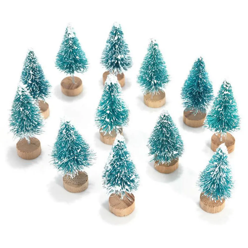 Tabletop Accessories Christmas Tree Decorations Stand Decor Pine Trees Mini Sisal Fiber Desktop Xmas DIY Home Craft | Дом и сад