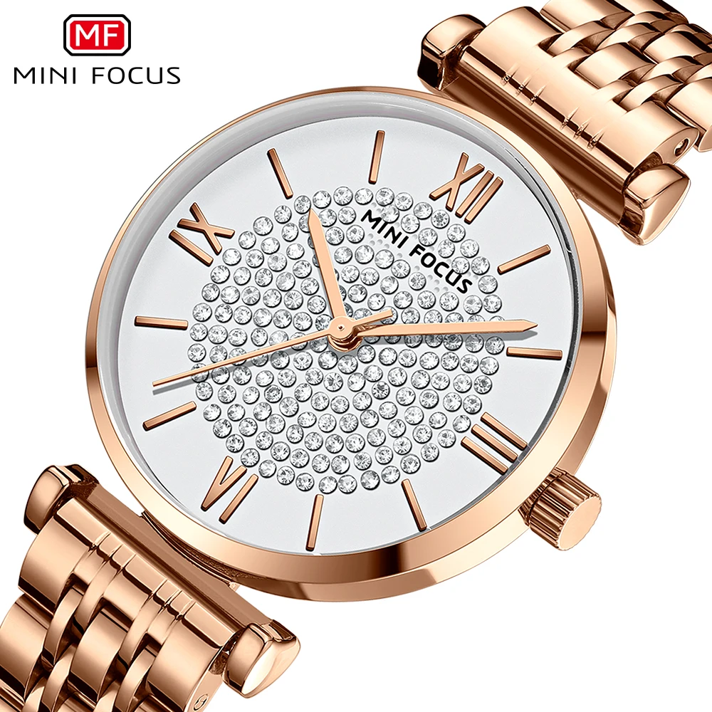 

MINI FOCUS Women Watches Famous Luxury Brand Stainless Steel Elegant Women Quartz Watches Fashion Reloj Mujer Ladies Dress Watch