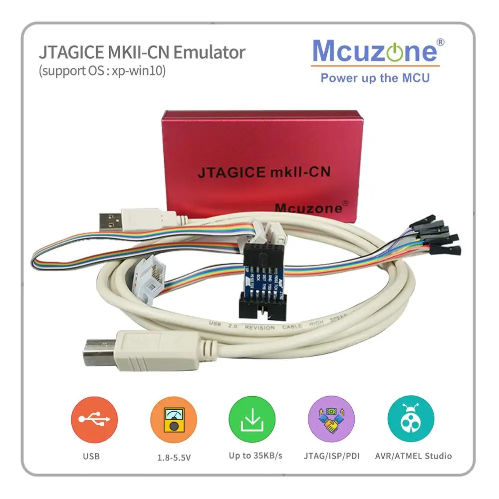 Эмулятор USB AVR JTAGICE MKII-CN PDI JTAG ISP отладка ATxmega32D4 ATMEGA128 2561 ATXMAEG128A1U | Компьютеры и офис