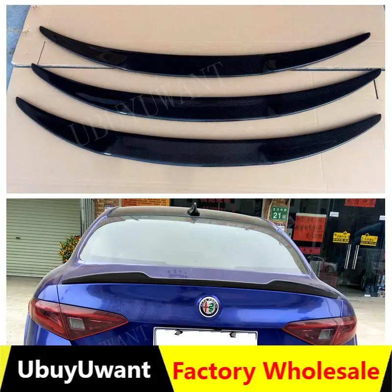

UBUYUWANT Carbon Fiber / FRP Rear Spoiler Trunk Boot Lip Wing Spoiler For Alfa Romeo Giulia Sedan Quadrifoglio Verde 2015 - UP