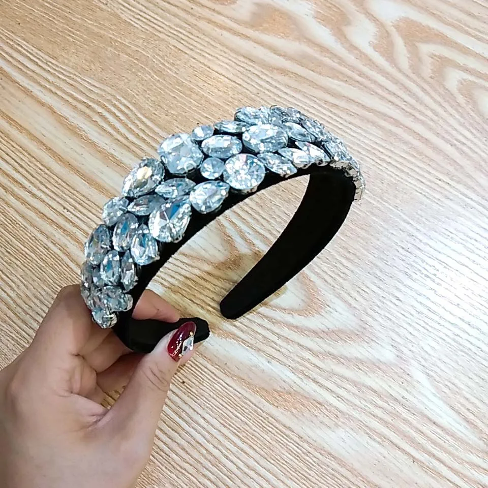 

Headbands For Women Girls Korean Wide Zircon Hair Bands Accessories Fashion Adult Diademas Bandeau Cheveux Wholesale