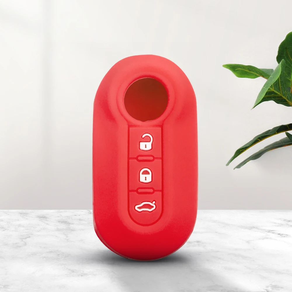 Силиконовый чехол для автомобильного ключа DANDKEY 20x подходит FIAT 500 Panda Punto откидной