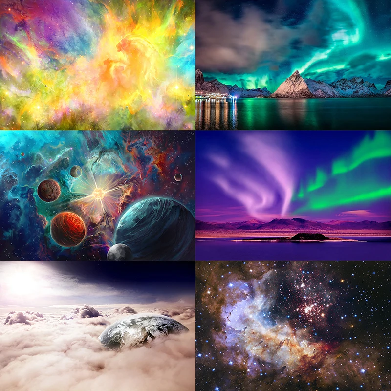 

starry sky 1000 pieces kids aurora universe wooden puzzles difficult Unzip educational toys Creative custom gift