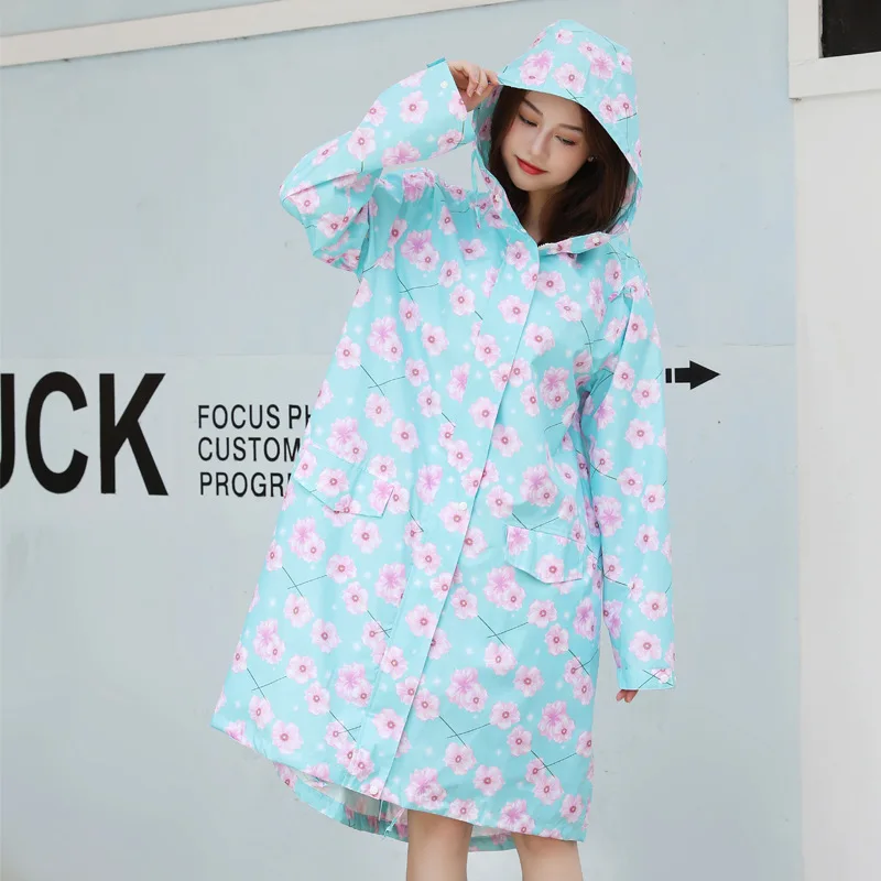 Fashion Adults Raincoat Women Waterproof Long Designer Lightweight Raincoat Travel Cute Regenjas Dames Rain Protection DL60YY