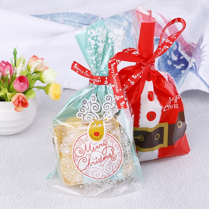 20 шт рождественские конфеты печенье пакет мешок Новогодний подарок Рождество