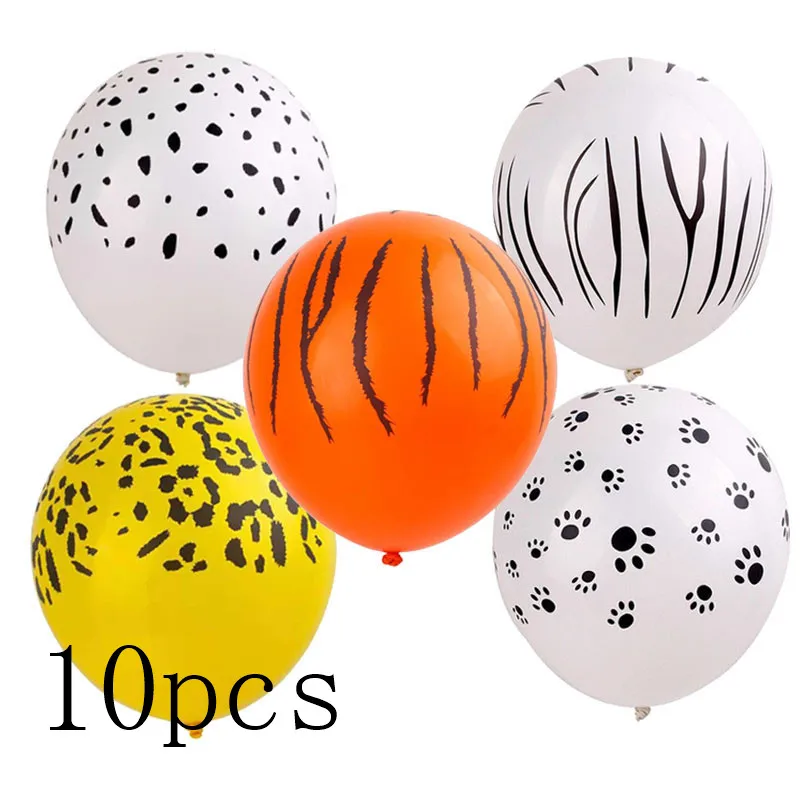 animal latex mix20pc 1 Набор воздушные шарики из латекса с животными Тигр Зебра собака для вечеринки в стиле сафари джунгли вечерние шары День рождения Декор Детские шары ко дню рождения - Цвет: animal latex mix20pc