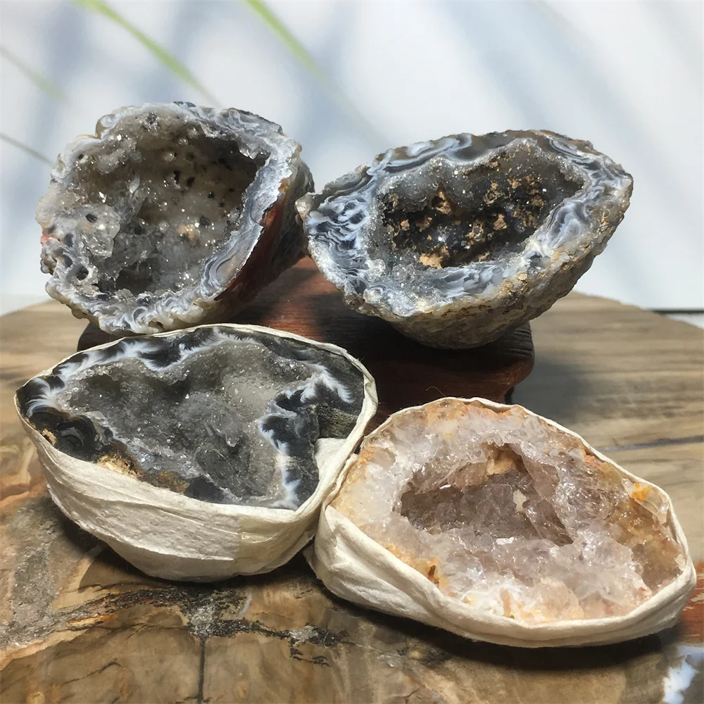 

Natural Stone Druzy Agate Crystal Quartz Voog Specimen Healing Gem Geode Mineral Modern Feng Shui Witchcraft Decoration For Home