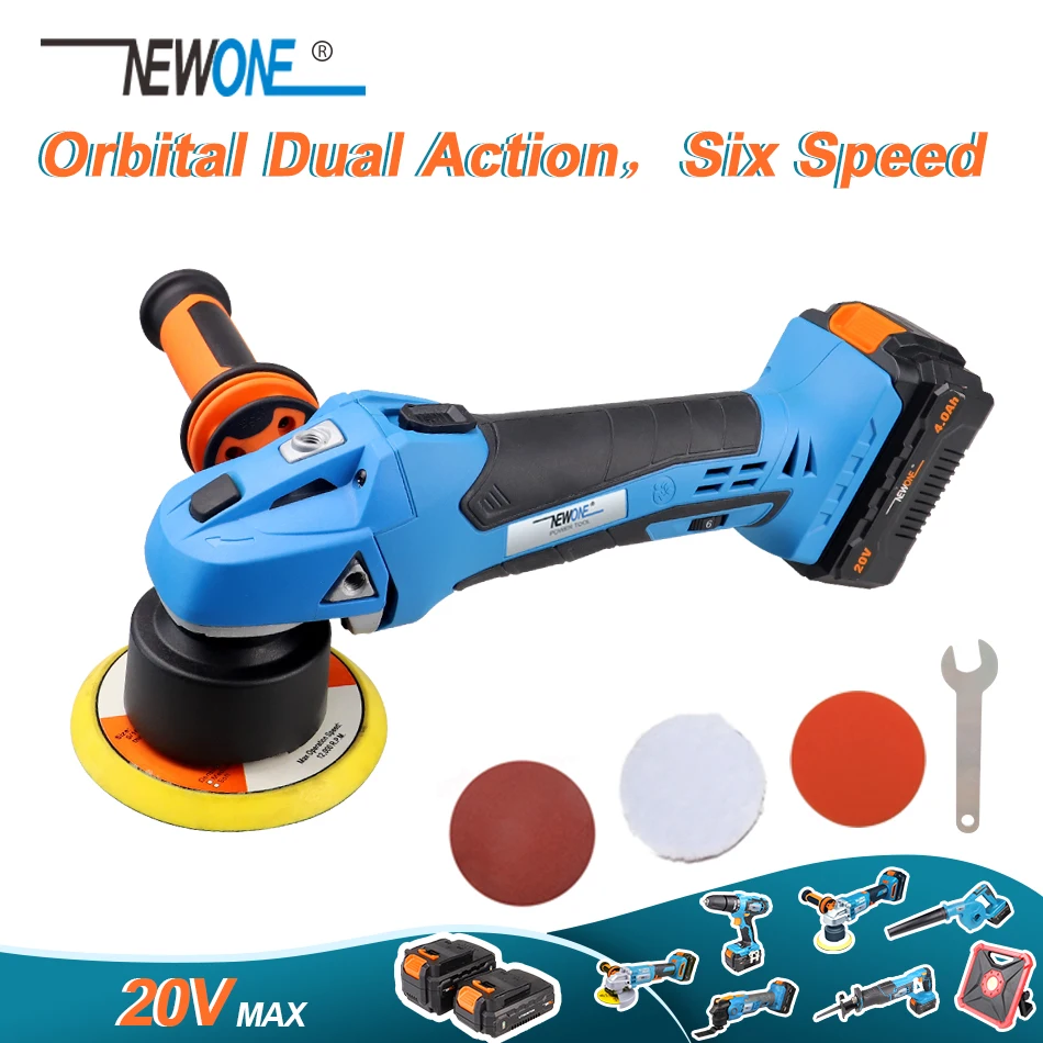 NEWONE 20V MAX Orbital Angle Polisher 9mm/0.35