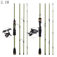 2 1m 4 section carbon fiber lures fishing rod m power portable ultra light spinning casting fishing pole