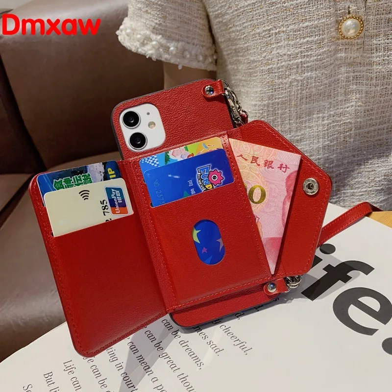 For Xiaomi Redmi 9T Note 9 4G 8 7 6 5 Pro Max 9s 8T 5G 9A 9C Mi 11 10 Ultra 10T Case Litchi Leather Wallet Card Strap | Мобильные
