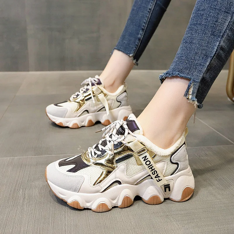 Новинка Зима 2021 универсальные теплые туфли для папы студентов в Корейском стиле