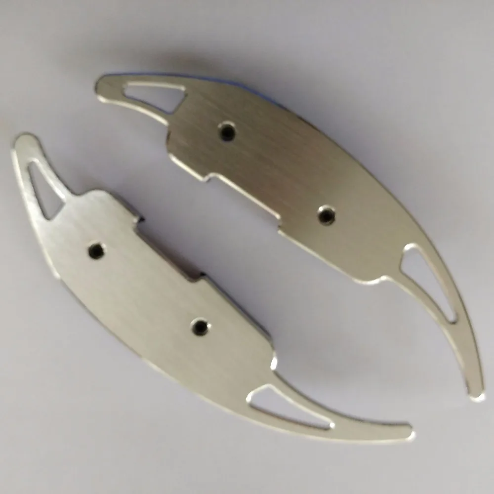 

2pcs SILVER Steering Wheel Paddle Shifter Extension Trim For MB Benz C63 2011-2014