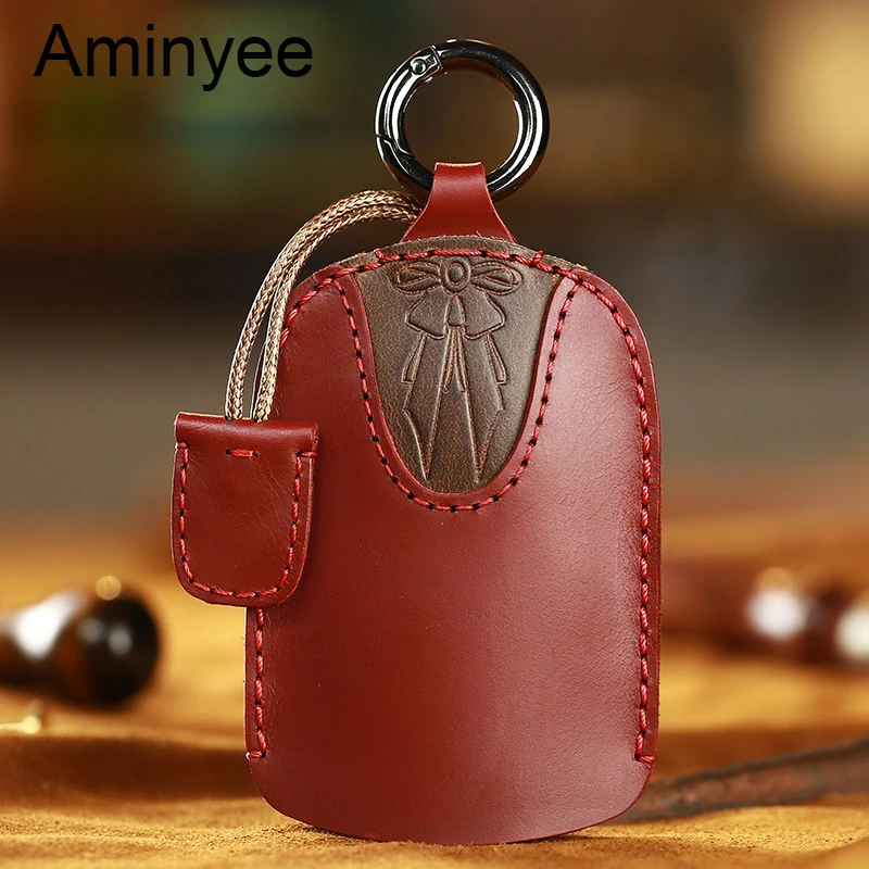 Ключница для автомобильных ключей Aminyee из коровьей кожи кошельки с веревкой