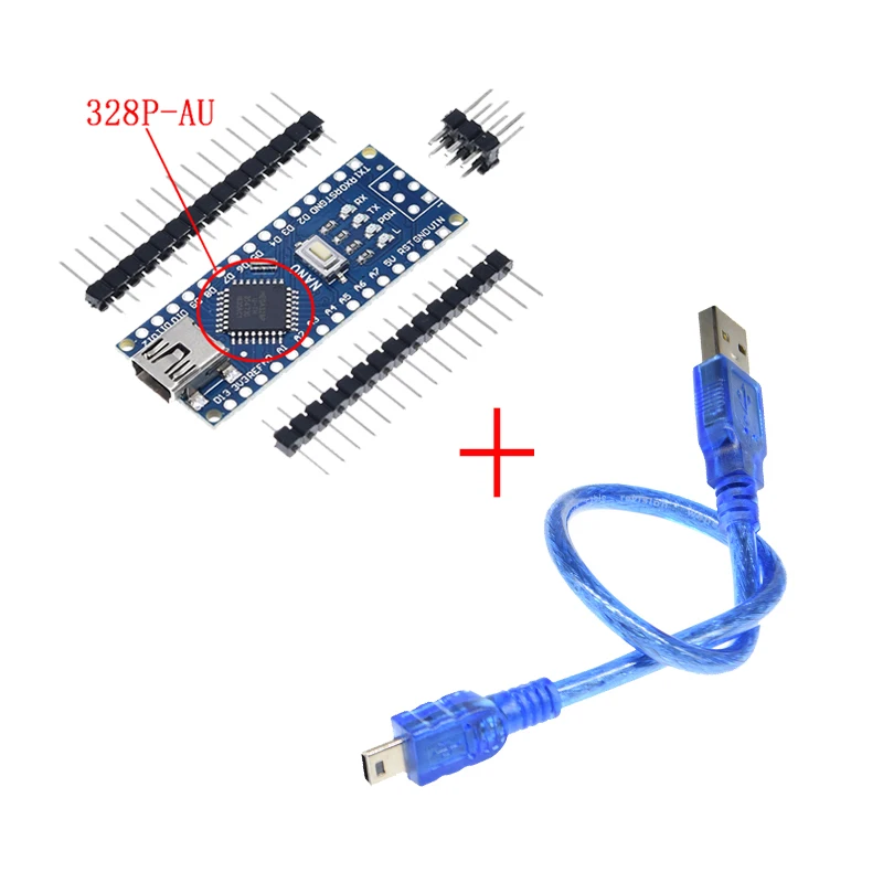 Atmega328 мини USB нано-V3.0 ATmega328P CH340G 5V 16M микро-контроллер доска для Arduino 328P Nano 3 0 CH340 -