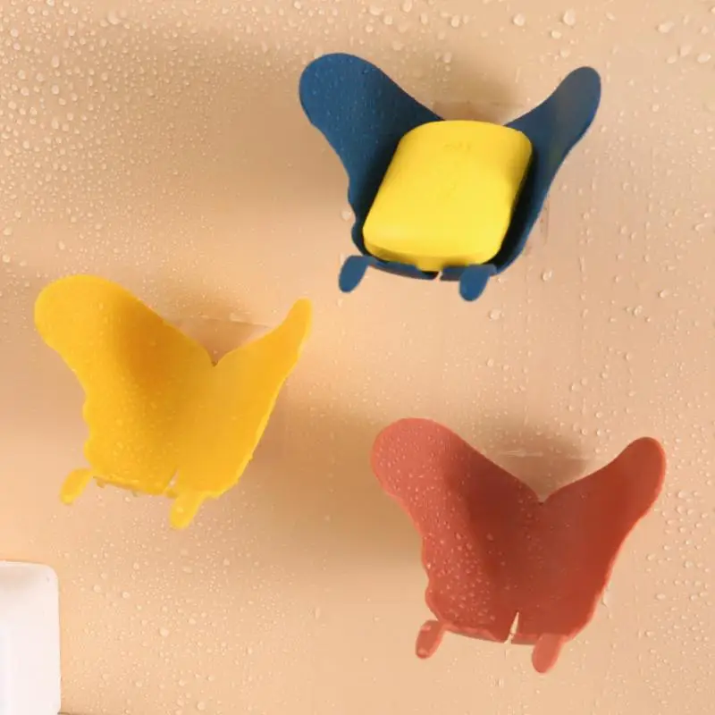 

Creative Butterfly Soap Dishes Waterproof Bathroom Wall-mounted Storage Tray Household Sink Sundries Organizer Accessories
