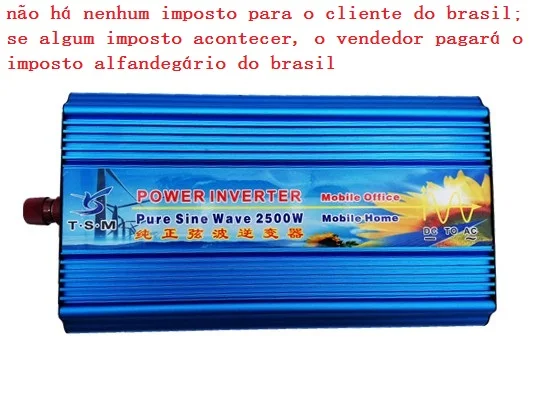 Чистая синусоида 2500 Вт Солнечный Инвертор 12В до 110В источник питания