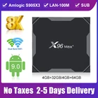 ТВ-приставка X96 MAX Plus, Android 9,0, 4G, 64 ГБ, S905X3, четырехъядерная, 8K, X96 MAX, 2,4G5G, Wi-Fi, BT V4.1, телеприставки X96 MAX Plus