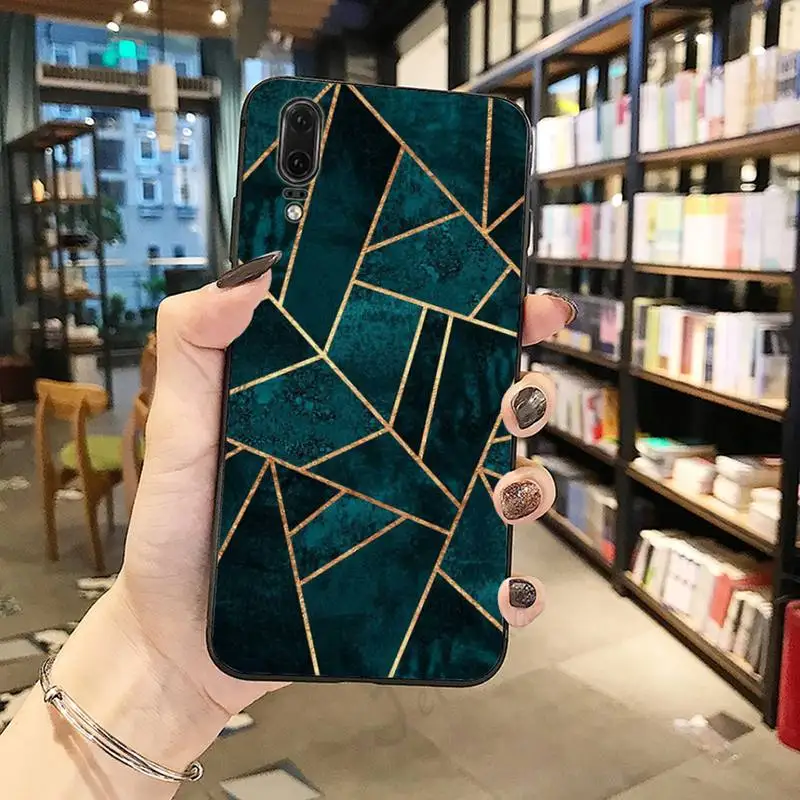 

Marble Geometri Phone Cases For Huawei honor Mate P 10 20 30 40 Pro 10i 9 10 20 8 x Lite