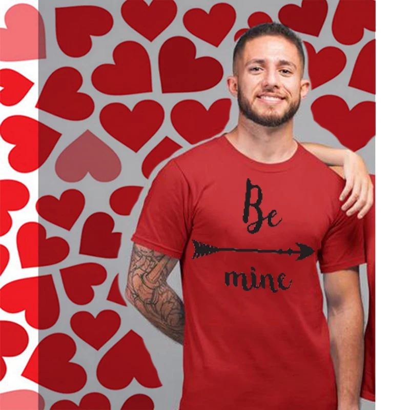 Camiseta de manga corta de San Valent&iacute;n, ropa divertida para parejas, regalo de San Valent&iacute;n, 1 ud.-2