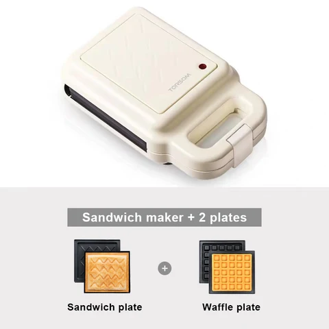 220V электрическая машина для производства сэндвич может изменить вафельный противень дома Многофункциональный антипригарное покрытие машина для завтрака сосисочница