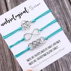 3 шт.компл. Шарм Дружба бесконечные браслеты небиологическая сестра браслет Лучший Друг с карточкой душа сестра BFF подарок для подружки невесты