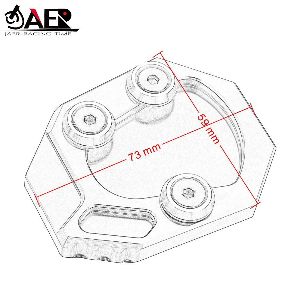 

Motorcycle CNC Kickstand Foot Plate Side Stand Enlarger Extension Pad For Yamaha YZF1000 YZF R1 2009-2013