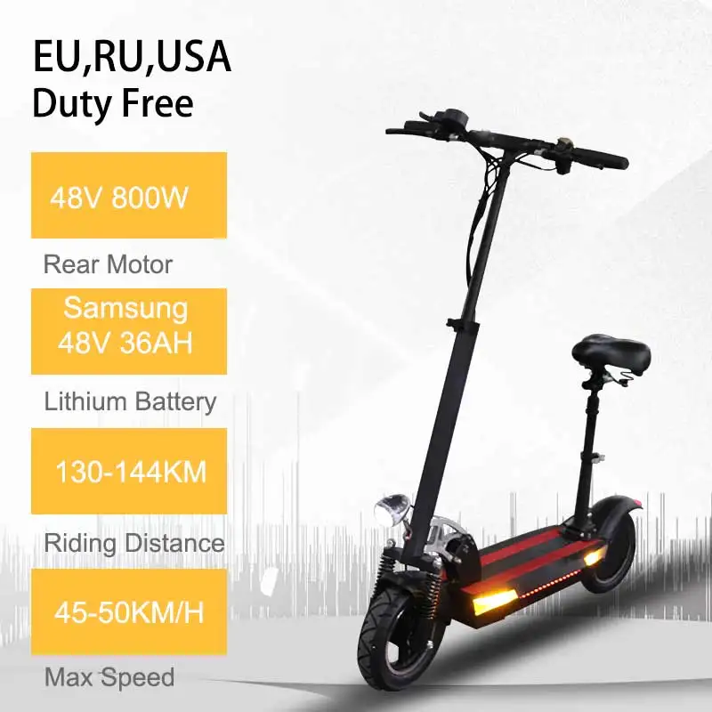 48v 36a with seat 48V 36A samsung литиевый электрический скутер на батарейках 48v 800w макс более 144km складной электровелосипед с сиденьем Электрический скейтборд - Цвет: 48v 36a with seat
