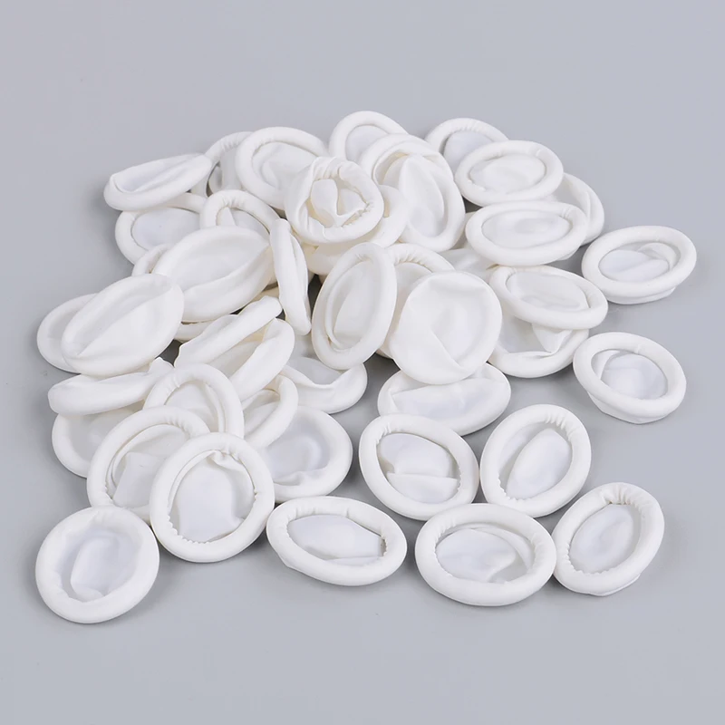 

100pcs Disposable Finger Cots Anti Static Rubber Latex Finger Cots Nail Fingertips Protective Latex Gloves Tools