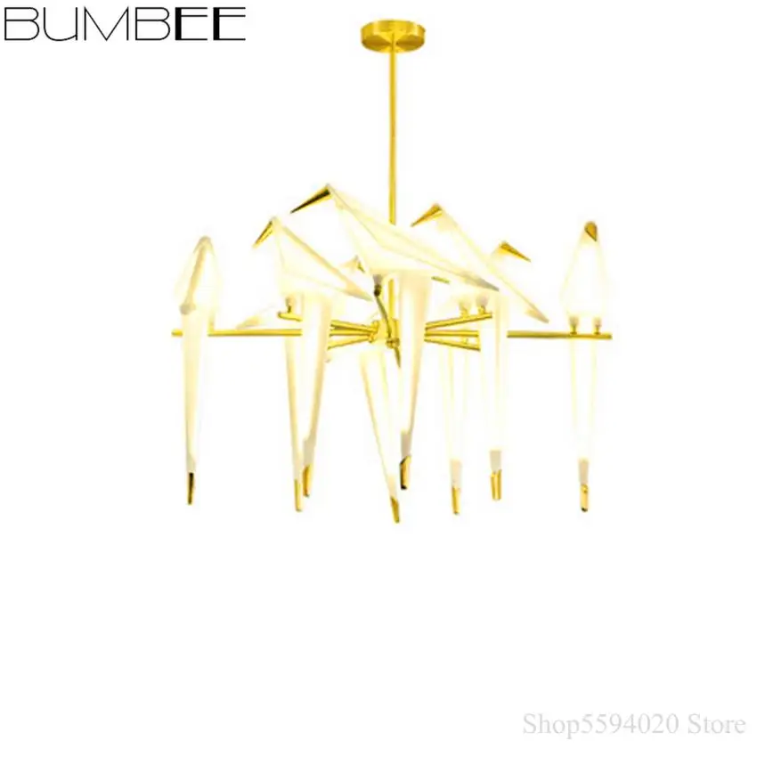 Светодиодный светильник в виде птицы для гостиной напольный подставка оригами