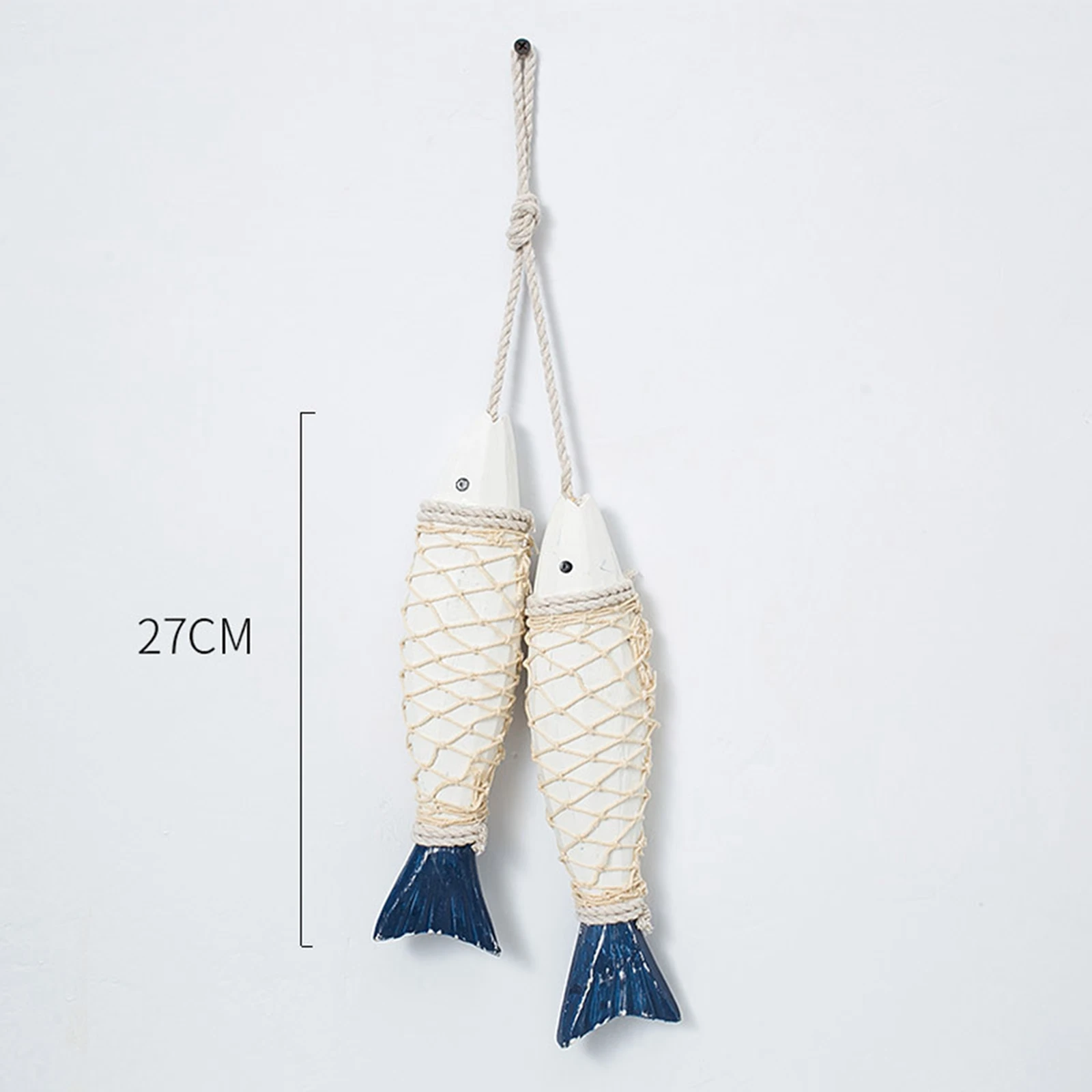 

Decorative Pendants, Cartoon Fish Shaped Wood Artware Hanging Decorations for Bedroom Living Room
